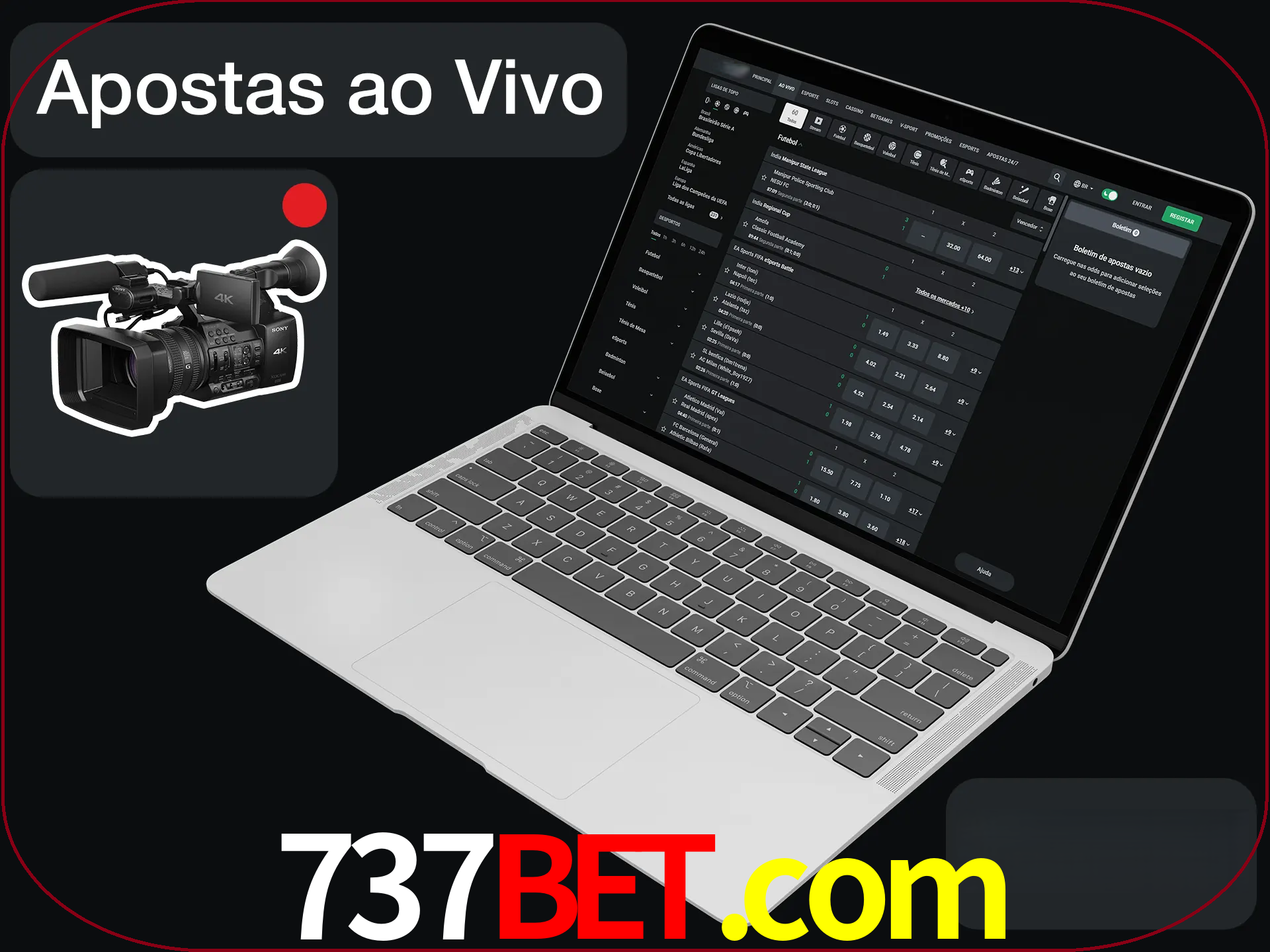 Aposte em formato ao vivo em nosso site.